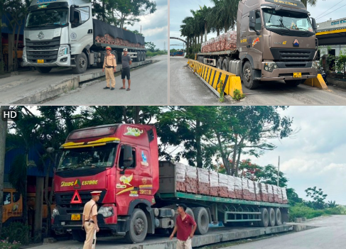 Xử lý 23 trường hợp xe quá tải trọng trong tuần